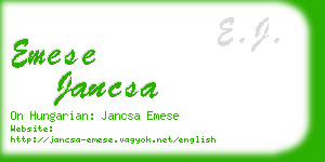 emese jancsa business card